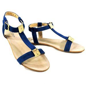 LUIGI TRAINI SUEDE SUMMER FLAT SANDALS